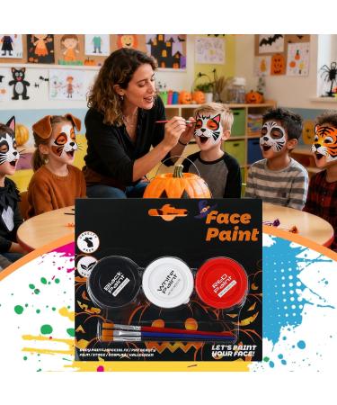 Body Paint for Skin Water-Soluble Skin Paint Cream | Face and Body 3 Colors - For Cosplay Costumes Sporting Events Adults Clown Skeleton - Buy Online on GoSupps.com