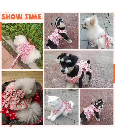 BAEJMJK Dog Dress Bowknot Harness Leash Set for Small Dogs Cats Girl Floral Princess Dog Dresses Cute Puppy Fruit Clothes Pet Doggy Outfits Spring Summer Breathable Dresses(Pink Small) Small Pink - Buy Online on GoSupps.com