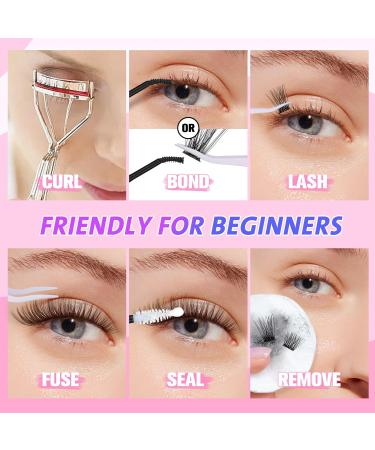 DIY Wispy Cluster Lashes Kit - Individual Lashes for Natural Look - Self Application at Home - C-Cluster Lashes Kit 8-16MM - Buy Online on GoSupps.com