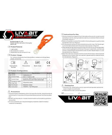 LIVABIT Emergency Venom Extractor F.A.S.T. Kit for Snake Bites & Insect Stings - Portable First Aid Safety Tool for Hiking & Camping - Buy Online on GoSupps.com