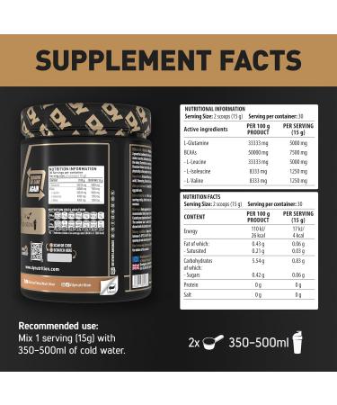  DY Nutrition HIT BCAA 4:1:1 + Glutamine Strawberry - 450 g - Buy Online on GoSupps.com