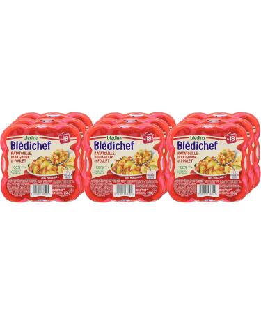 Bl dina - Bl dichef - Repas B b 18 Mois - 9 Plats Ratatouille Boulghour Poulet - Petits Morceaux - 100% Ingr dients d'Origine Naturelle - D s 18 Mois - 9 Assiettes 250g (L'emballage peut varier) - Buy Online on GoSupps.com
