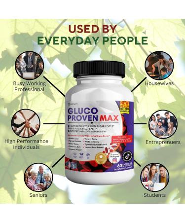 GREENVIFY Gluco Proven Max Daily Wellness Support Supplement with Vitamins Minerals and Herbs Chromium Magnesium Banaba Bitter Melon and Zinc Non-GMO Gluten-Free 60 Capsules - Buy Online on GoSupps.com