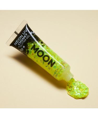 Moon Glow Neon UV Chunky Glitter Gel Set - 12ml x 6 | Face & Body Glitter | UV Reactive - Buy Online on GoSupps.com