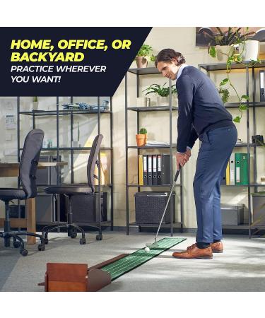 Victorem Adjustable Indoor Golf Putting Mat with Ball Return Office & Home Golf Practice Equipment - Buy Online on GoSupps.com