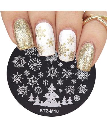 5 x Round Christmas Nail Art Stamping Plates for Women & Girls | Festive Nail Design Tools | International Shipping Available - Buy Online on GoSupps.com