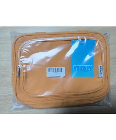 Narwey Hanging Travel Toiletry Bag for Women - Orange (Large) | Cosmetics Makeup Organizer for Travel Size Accessories - Buy Online on GoSupps.com