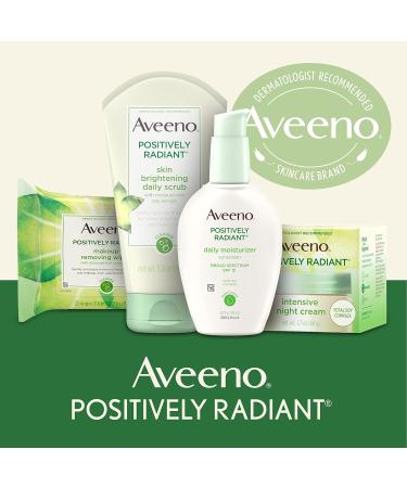 Aveeno Positively Radiant Oil-Free Makeup Removing Face Wipes - Twin Pack 2 x 25 ct | Gentle Facial Cleansing Wipes with Soy Extract for Even Skin Tone and Texture - Buy Online on GoSupps.com