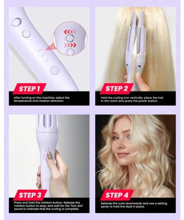 Stylo Electric Hair Straightener & Curling Wand - Professional Tool for Men & Women Ideal for Curly Hair - Purple Color - Buy Online on GoSupps.com