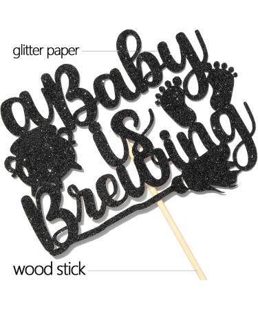 A Baby is Brewing Cake Topper Halloween Theme Baby Shower Gender Reveal Party Decorations - Buy Online on GoSupps.com