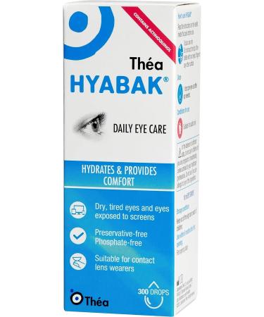 2 x Hyabak Eye Drops - Moisturising & Refreshing Drops | Gentle and Long-Lasting Relief From Long Screen Use & Contact Lens Wearers | Preservative-Free | Pack of 2 x 10ml (600 Drops) - Buy Online on GoSupps.com