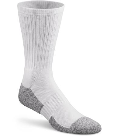 Dr. Comfort Diabetic Crew Socks - White Medium