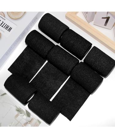 Aurorayer 8 Rolls Self-Adhesive Bandage - 7.5cm x 4.5m Elastic Fixation Bandage for Sports Pets & Horses (Black) - Ideal Vet Wrap for Dogs & Cats - Buy Online on GoSupps.com