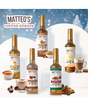 Matteo's Barista Style Sugar-Free Coffee Syrup Brown Sugar Cinnamon Flavor Zero Calories and Sugar Keto Friendly Ideal for Lattes Cappuccinos Espresso Americano Indulgent Taste 25.4 Oz 6-Pack 750 ml (Pack of 6) - Buy Online on GoSupps.com