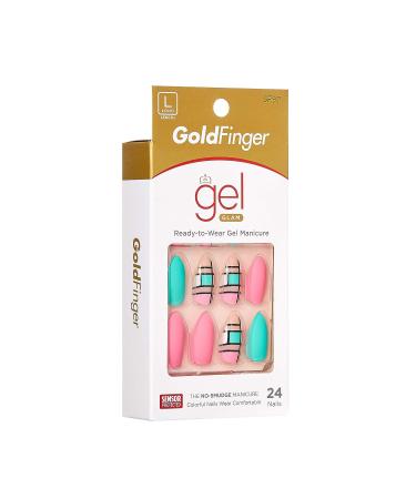 Gold Finger Full Cover Gel Nails - Ready to Wear Glam Manicure - Buy Online on GoSupps.com
