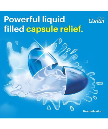 Claritin 24hr Non-Drowsy Allergy Medicine - Loratadine Antihistamine Liqui-Gels - 100 Total Liqui-Gels - Buy Online on GoSupps.com