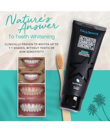 Cali White Activated Charcoal Toothpaste - Fluoride Free, Vegan, Sulfate Free | Pacific Mint | 4 oz (1 Pack) - Buy Online on GoSupps.com