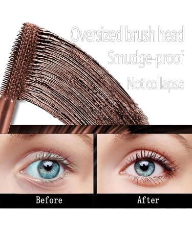 5D Primer Waterproof Mascara - Brown | Long Lasting & Smudge-Proof Fiber Mascara | Halloween & Christmas Stage Mascara - Buy Online on GoSupps.com