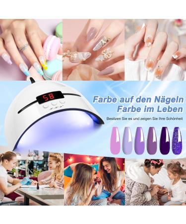 36W UV Lamp for Gel Nails - Professional LED Nail Dryer with 3 Timers LCD Display & Car Sensor - Perfect Valentine's Day Gift for Women (White) - Buy Online on GoSupps.com