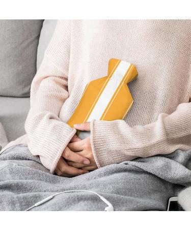 Hot Water Bottle with Lid - Stripe Rubber Hot Water Bag for Pain Relief & Cramps | Ideal Foot Warmer & Hot/Cold Therapy | International Shipping - Buy Online on GoSupps.com