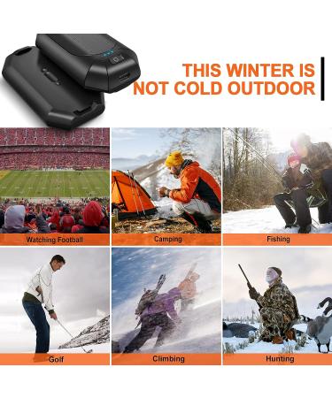 2 Pack Hand Warmers Rechargeable, Electric Hand Warmer Reusable,USB Handwarmers,Outdoor/Indoor/Golf/Camping/Hunting/Pain Relief/Watch Football/Baseball/Warm Gifts for Men Women Kid Birthday Christmas 1-BLACK - Buy Online on GoSupps.com