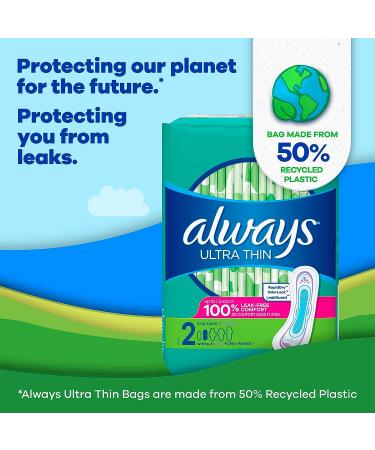 Always Ultra Thin Pads Size 1 Regular Unscented 44 CT | Shop Now! - Buy Online on GoSupps.com