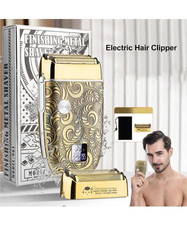 Electric Hair Clipper Beard Trimmer Electric Beard Trimmer Double Floating Cutter Carved Patterns Metal Hair Grooming Trimmer for Men - Buy Online on GoSupps.com