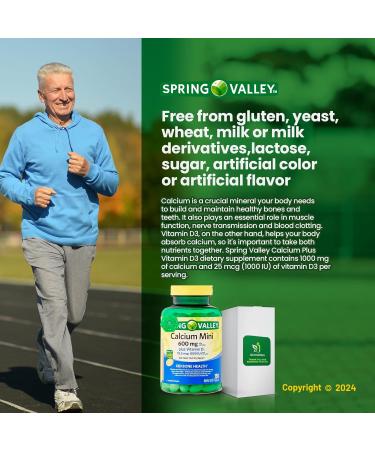 Calcium 600mg Plus Vitamin D3 150 Mini Softgels with Exclusive Vitamins & Minerals - A to Z - Better Ligth&Spring Guide - Buy Online on GoSupps.com