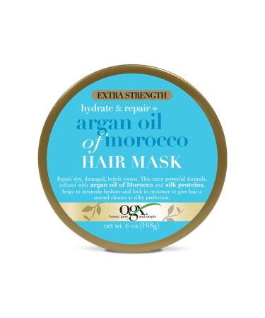 OGX Extra Strength Hydrate Repair + Argan Oil of Morocco Hair Mask Deep Moisturizing Conditioning Treatment, Citrus, 6 Ounce