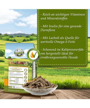 Bellfor Weideland-Schmaus High-quality dry food for dogs grain-free with lamb and high digestibility without animal by-products 10 kg - Buy Online on GoSupps.com