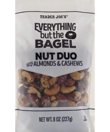 Trader Joe's Everything But The Bagel Nut Duo: Almonds & Cashews (2 Pack) - Healthy Gourmet Snack with High Protein, No Cholesterol or Added Sugars - Buy Online on GoSupps.com