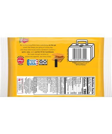 Keebler Sandwich Crackers - Cheese and Peanut Butter Snack, 11oz Tray (8 Packs) - Office and Kids Snacks - Buy Online on GoSupps.com