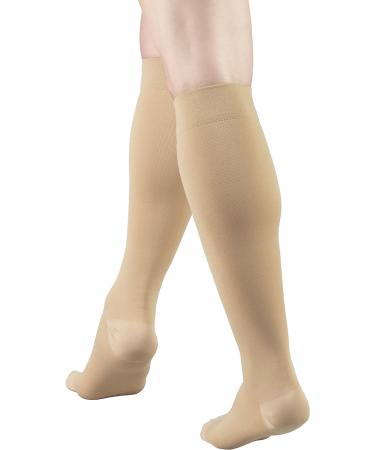 Truform Short Length Surgical Stockings | 18 mmHg Compression for Men & Women | Closed Toe Beige | Medium Size (1 Pair) - International Shipping Available - Buy Online on GoSupps.com