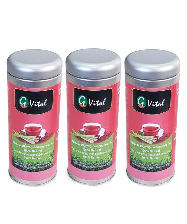 Lemongrass-Hibiscus Natural Tea - Organic Elixir of Balance and Vibrancy non-GMO caffeine free great hot and iced go vital