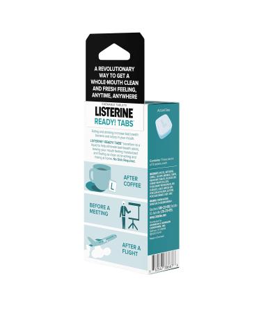Listerine Ready! Tabs Clean Mint 24ct Chewable Tablets - Fresh Breath on the Go! - Buy Online on GoSupps.com