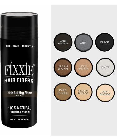 FIXXIE Hair Fibres BLACK 27.5g Bottle - Hair Fibre Concealer for Hair Loss - Thicker Looking Hair with Keratin Fibers - Men and Women - Buy Online on GoSupps.com