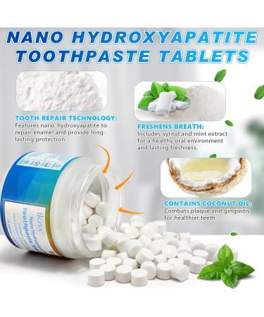 Nano Hydroxyapatite Toothpaste Tablets | Fluoride Free Eco-Friendly Freshens Breath - 70 Chewable Tablets - Buy Online on GoSupps.com