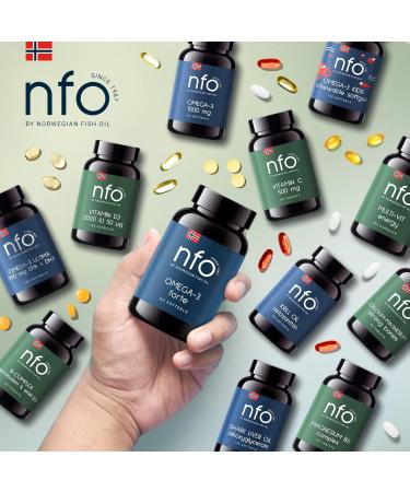NFO Omega 3 Forte 360 Capsules Norwegian Fish Oil with high Concentration of EPA:DHA Formula with Vitamin E Natural Complex for Adults and Kids +3 Years Made in Norway from Freshly Caught Wild Fish 1 count (Pack of 360) - Buy Online on GoSupps.com