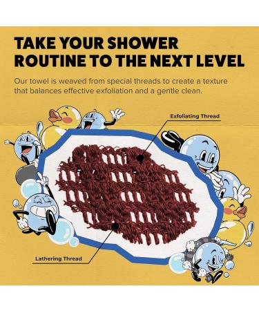 Goshi Peeling Shower Towel - Tear-Resistant All Skin Types Brick Red Made in Japan | GetaWay Solids - Buy Online on GoSupps.com