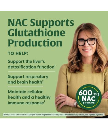 MegaFood NAC Supplement N-Acetyl Cysteine 600mg Per Serving - Promotes Production of Glutathione - Liver Support & Immune Support Supplement - Vegan Non GMO - 120 Capsules 120 Servings - Buy Online on GoSupps.com