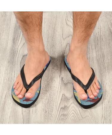 Shop Mnsruu XXL Dinosaur Flip-Flops - Yellow/Brown Animal Print for Home Hotel Spa & Travel | Comfortable Footwear for Men & Women - Buy Online on GoSupps.com