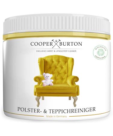 Sofa Cleaning upholstered cleaner & carpet cleaner concentrate 0.5 kg |Sustainable alternative to the cleaning spray for upholstery car seat couch sofa |Cleaner & stain remover from Cooper & Burton 500 g (1 Pack)