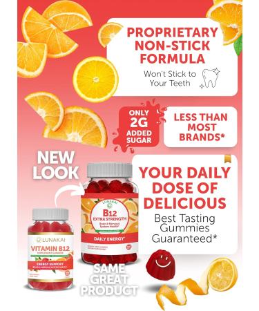 Lunakai Biotin and Vitamin B12 Gummies Bundle - Hair Skin and Nails Growth Gummies with Vitamin C and E - Non-GMO & Vegan Supplement for Energy Support and Bone Health - 30 Days Supply - Buy Online on GoSupps.com