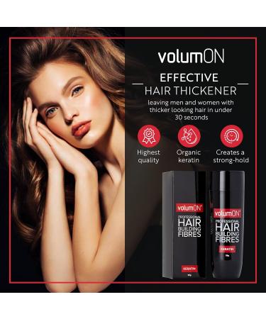 Volumon Professional Hair Building Fibres - Keratin Hair Loss Concealer 28g - Up to 30 Uses - Medium Brown - Buy Online on GoSupps.com