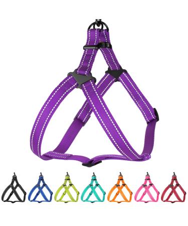 Collardirect Reflecting dog harness size S M L for walks outdoors adjustable for dogs puppies pink black red purple mint green orange blue lila