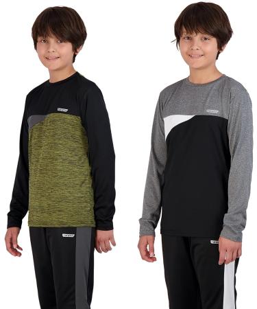 Hind Boys 4-Piece Active Long Sleeve Quick Dry T-Shirt and Jogger Set - Black, Size 10 - Buy Online on GoSupps.com