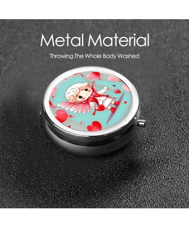 Cute Loving Boy Round Pill Box | 3 Compartment Organizer | Portable Travel Pill Box for International Shipping - Buy Online on GoSupps.com
