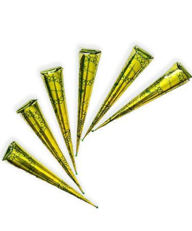 100% Natural and Pure Henna Cone or tube Ready to use paste for Reddish Brown Hair Color Long-lasting No additives Chemical free Henna Hair Dye Spot hair coloring (Pack of 6) 1 Ounce (Pack of 6) 6.0