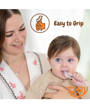 Tootzy Chewing-Type Toothbrush Set of 2 - Gentle Silicone Teether for Baby Teething and Oral Care | BPA-Free - Buy Online on GoSupps.com