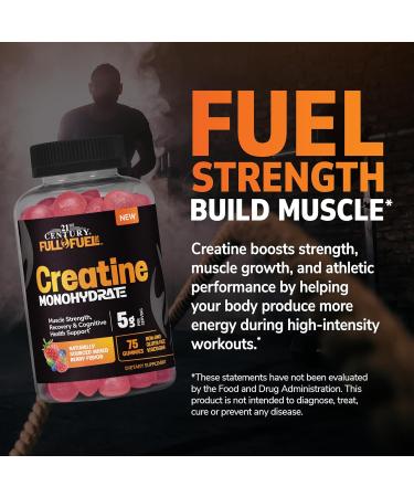 21st Century Full Fuel 365 Creatine Monohydrate Gummies 5g Per Serve Muscle Strength Recovery & Cognitive Support Mixed Berry Flavor 75 Gummies - Buy Online on GoSupps.com